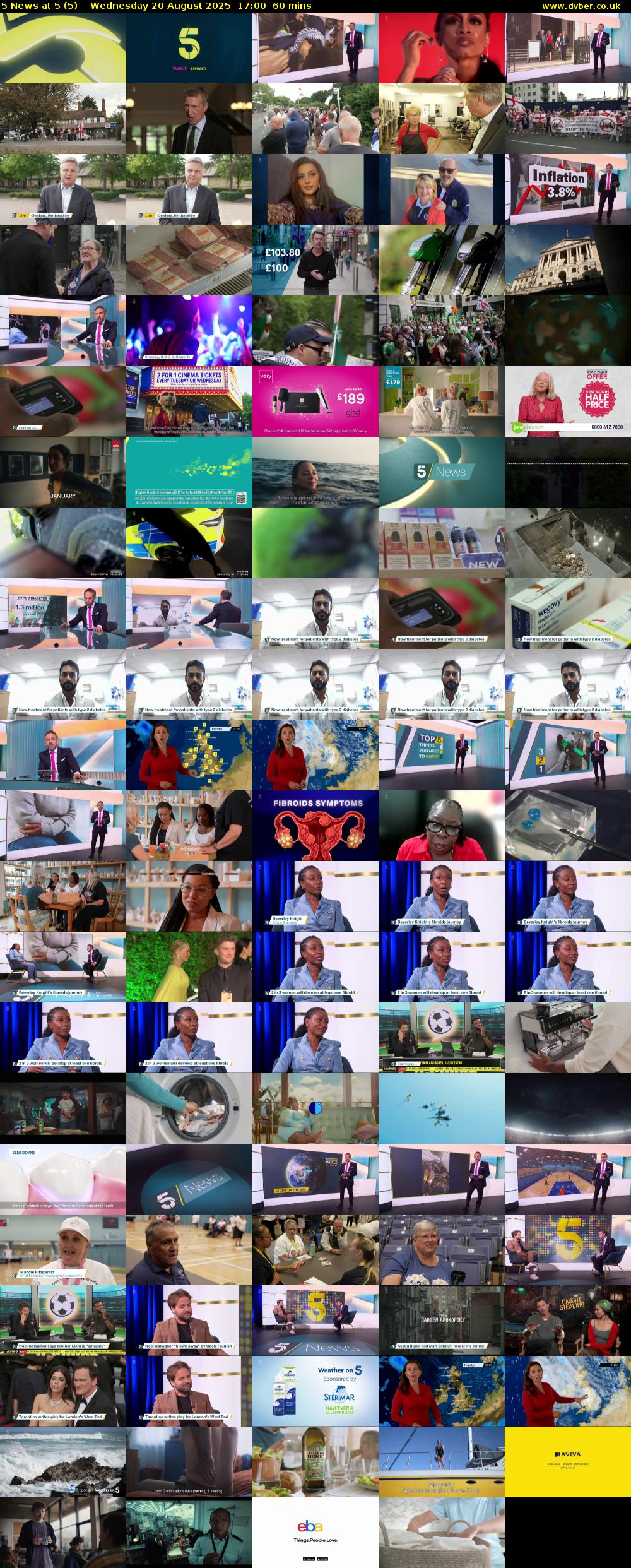 5 News at 5 (5) Wednesday 20 August 2025 17:00 - 18:00