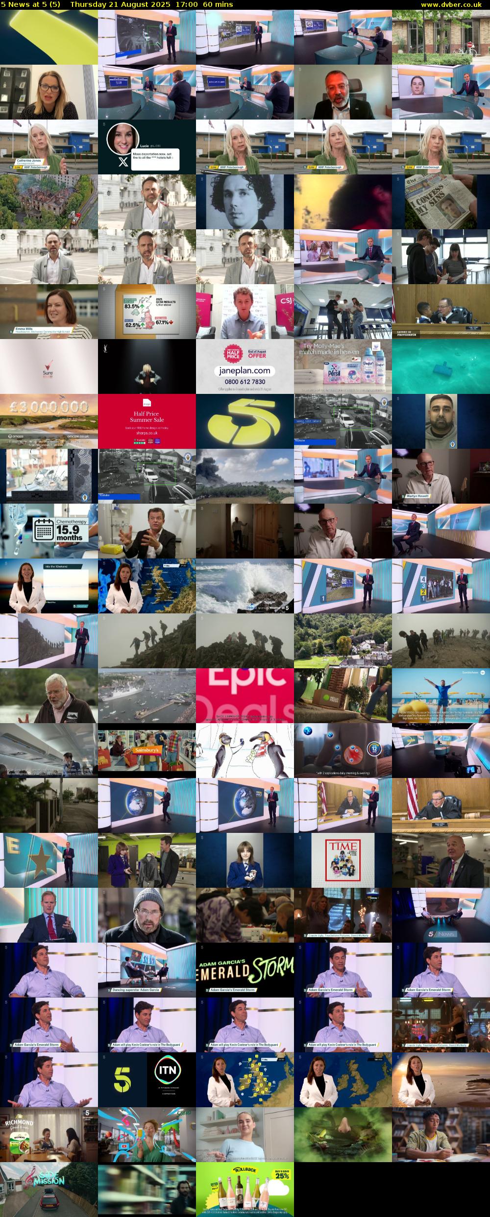 5 News at 5 (5) Thursday 21 August 2025 17:00 - 18:00
