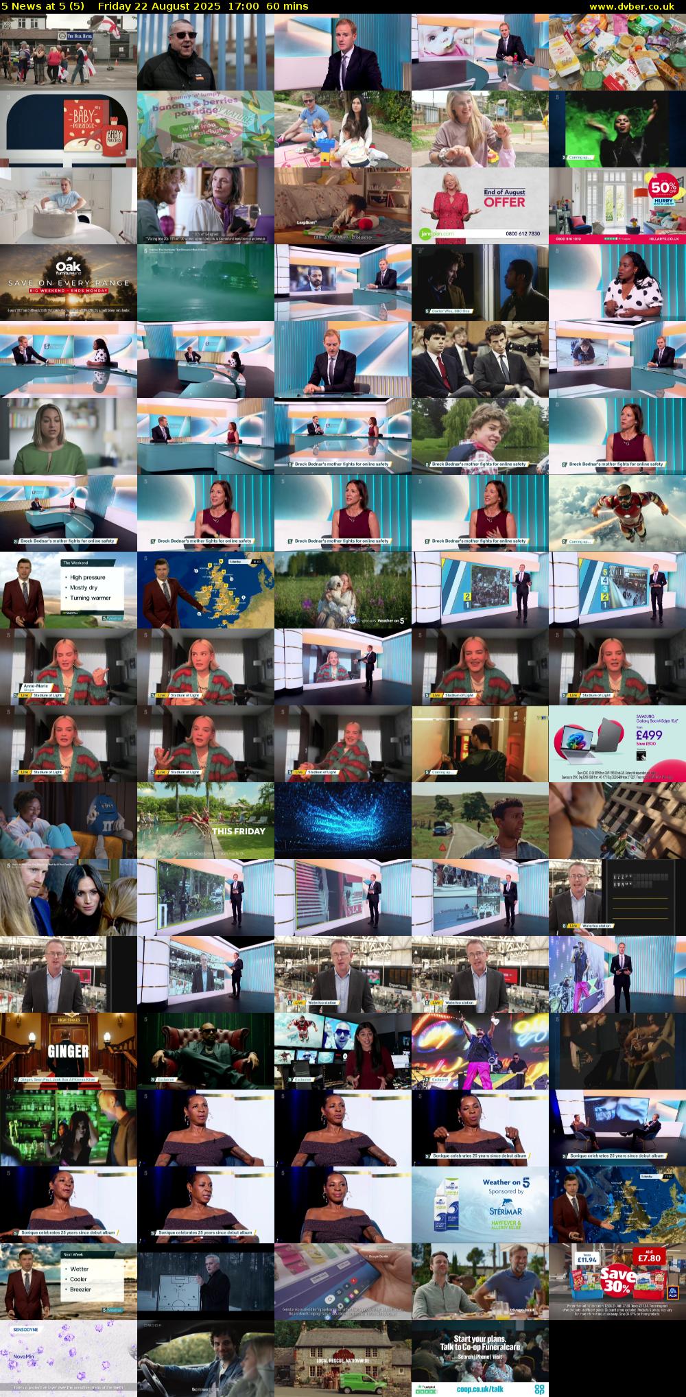 5 News at 5 (5) Friday 22 August 2025 17:00 - 18:00