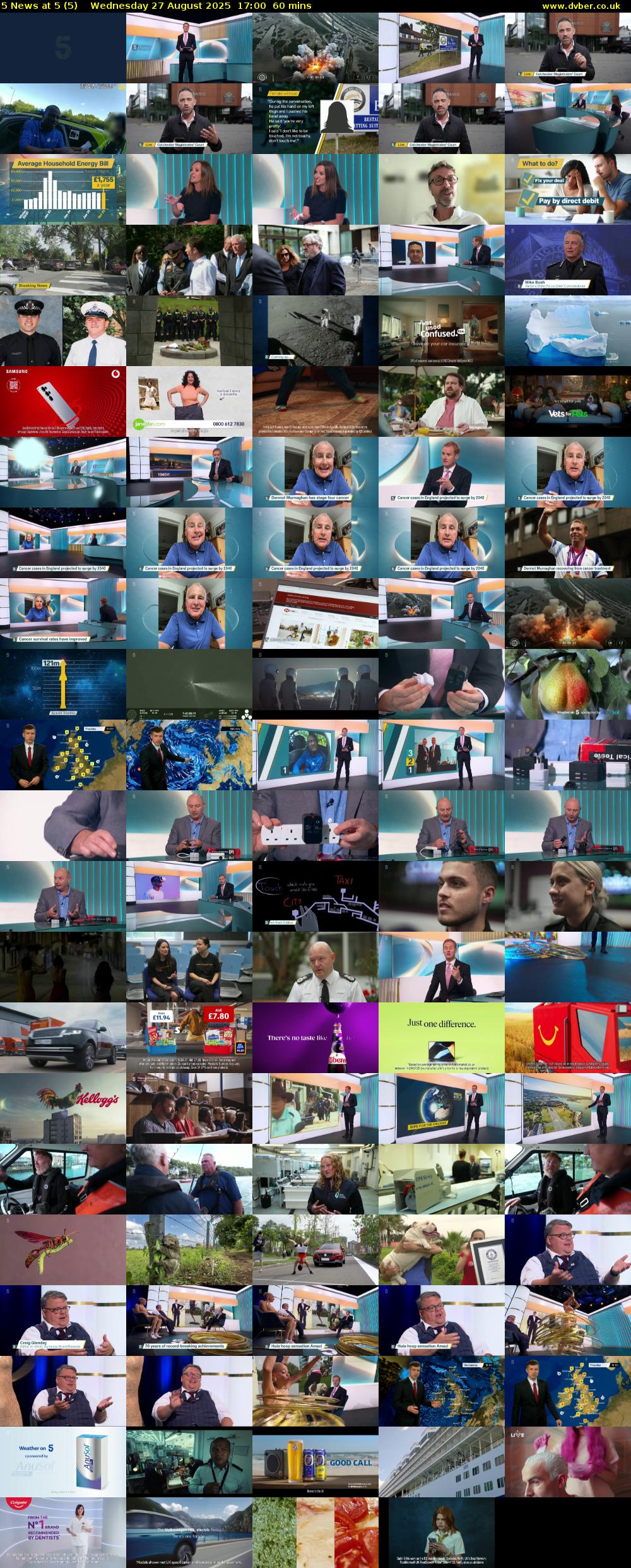 5 News at 5 (5) Wednesday 27 August 2025 17:00 - 18:00