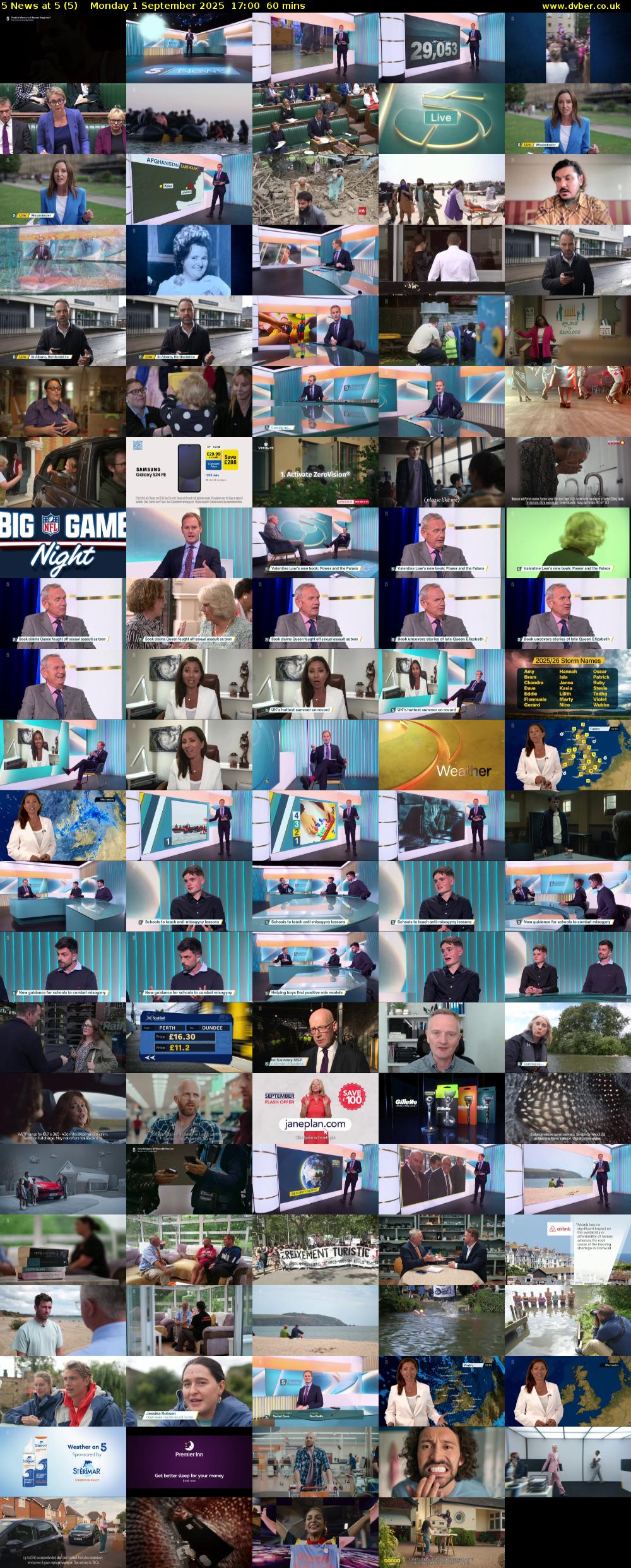 5 News at 5 (5) Monday 1 September 2025 17:00 - 18:00