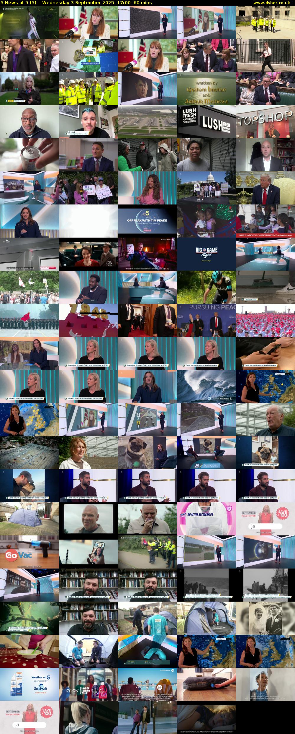 5 News at 5 (5) Wednesday 3 September 2025 17:00 - 18:00