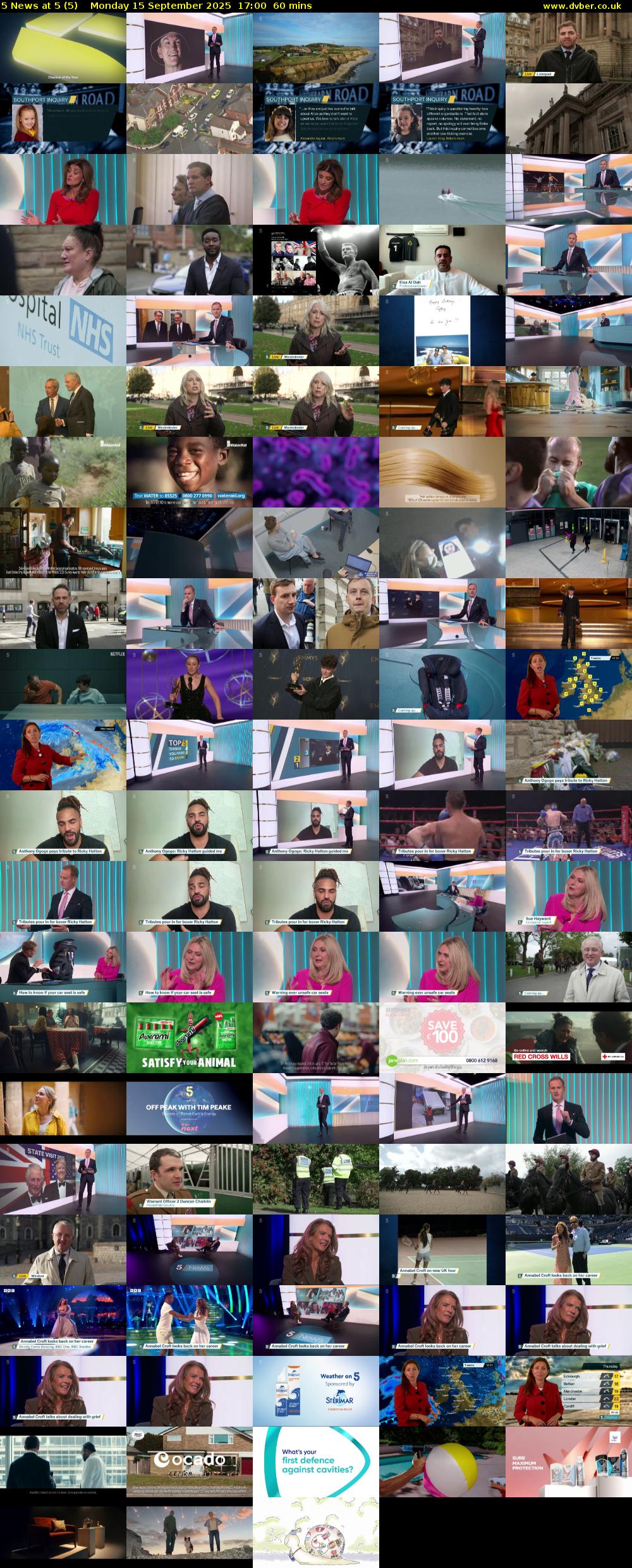 5 News at 5 (5) Monday 15 September 2025 17:00 - 18:00