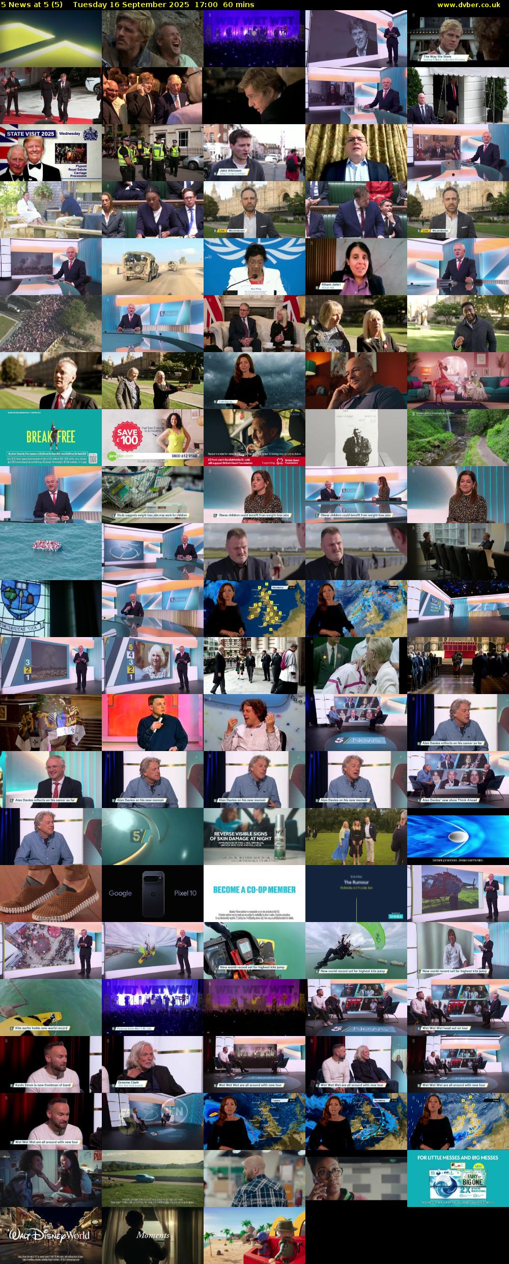 5 News at 5 (5) Tuesday 16 September 2025 17:00 - 18:00