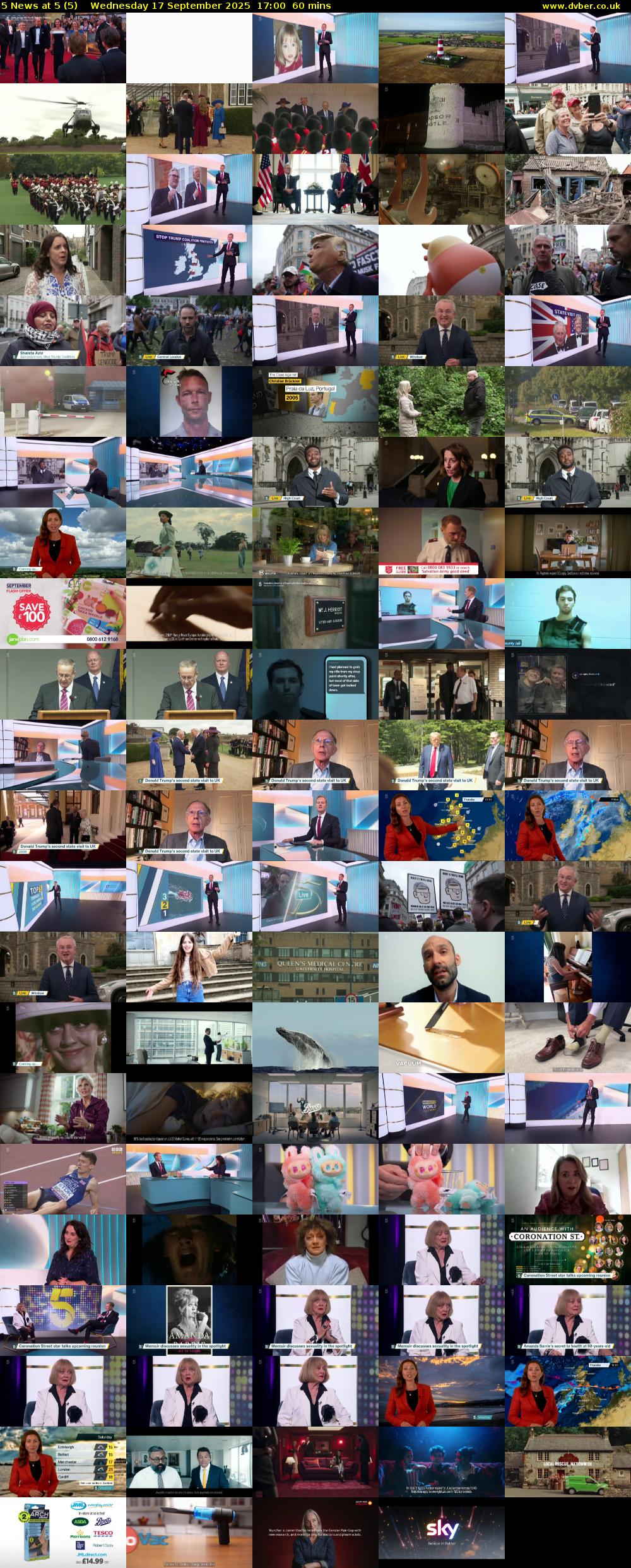 5 News at 5 (5) Wednesday 17 September 2025 17:00 - 18:00