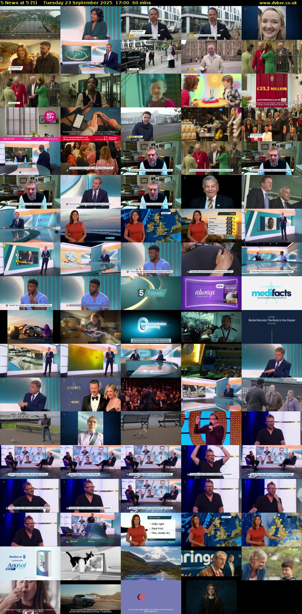 5 News at 5 (5) Tuesday 23 September 2025 17:00 - 18:00