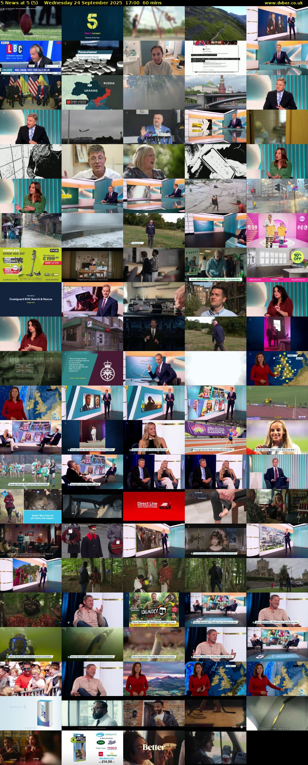 5 News at 5 (5) Wednesday 24 September 2025 17:00 - 18:00