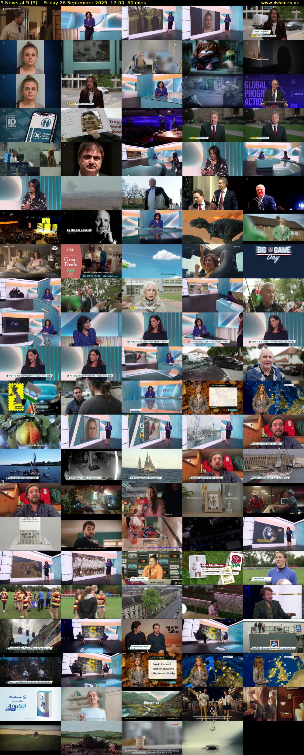 5 News at 5 (5) Friday 26 September 2025 17:00 - 18:00