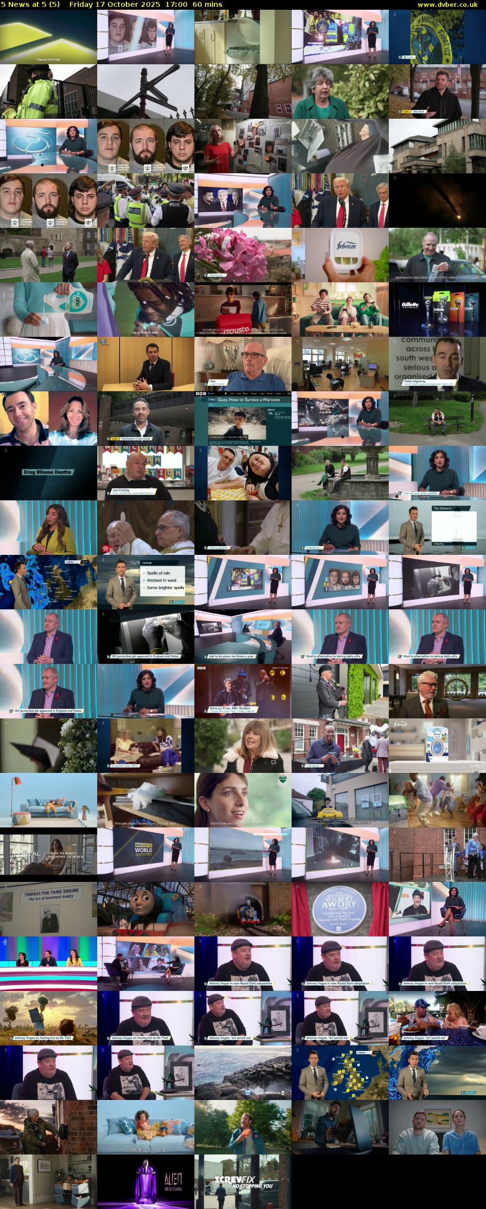 5 News at 5 (5) Friday 17 October 2025 17:00 - 18:00