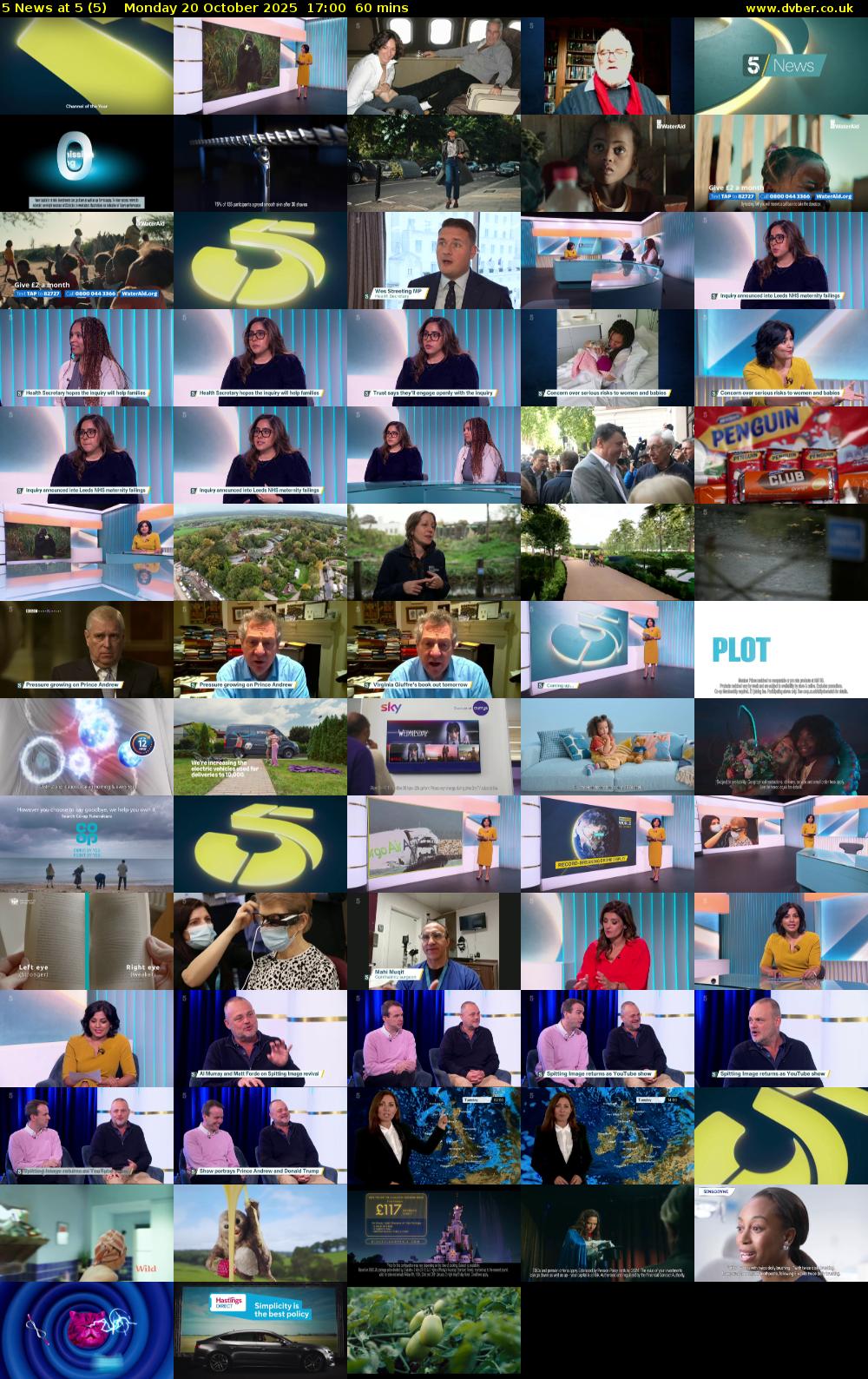 5 News at 5 (5) Monday 20 October 2025 17:00 - 18:00