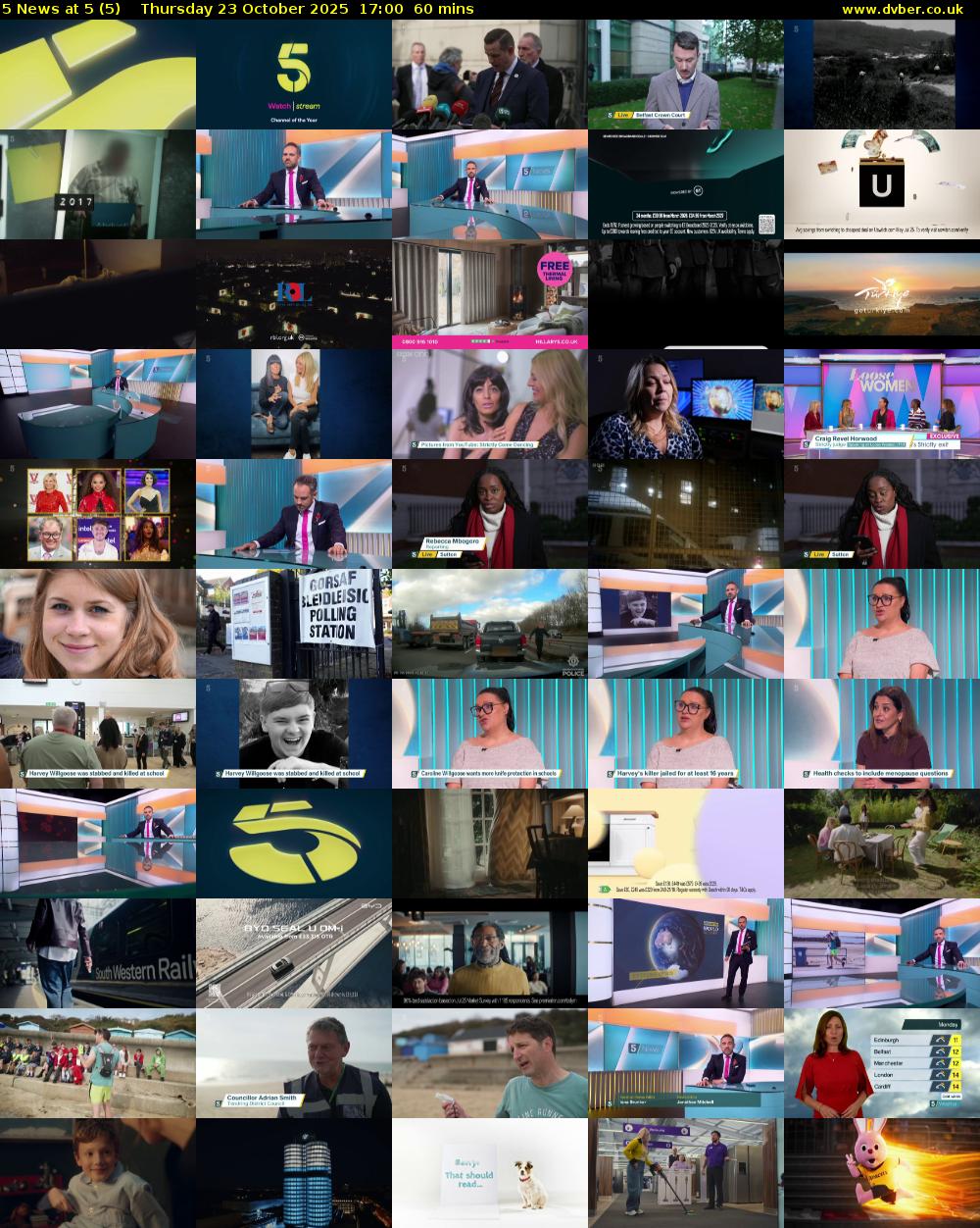 5 News at 5 (5) Thursday 23 October 2025 17:00 - 18:00