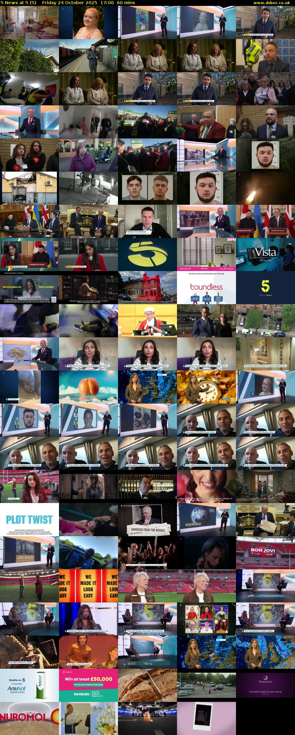 5 News at 5 (5) Friday 24 October 2025 17:00 - 18:00