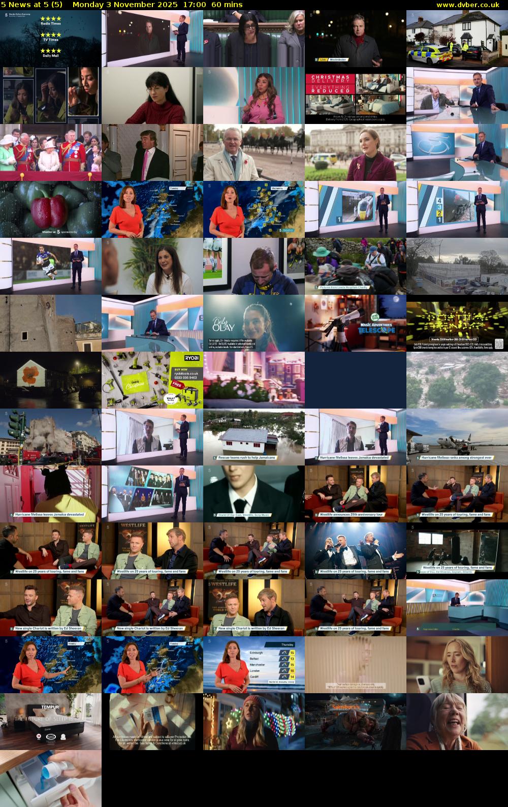 5 News at 5 (5) Monday 3 November 2025 17:00 - 18:00