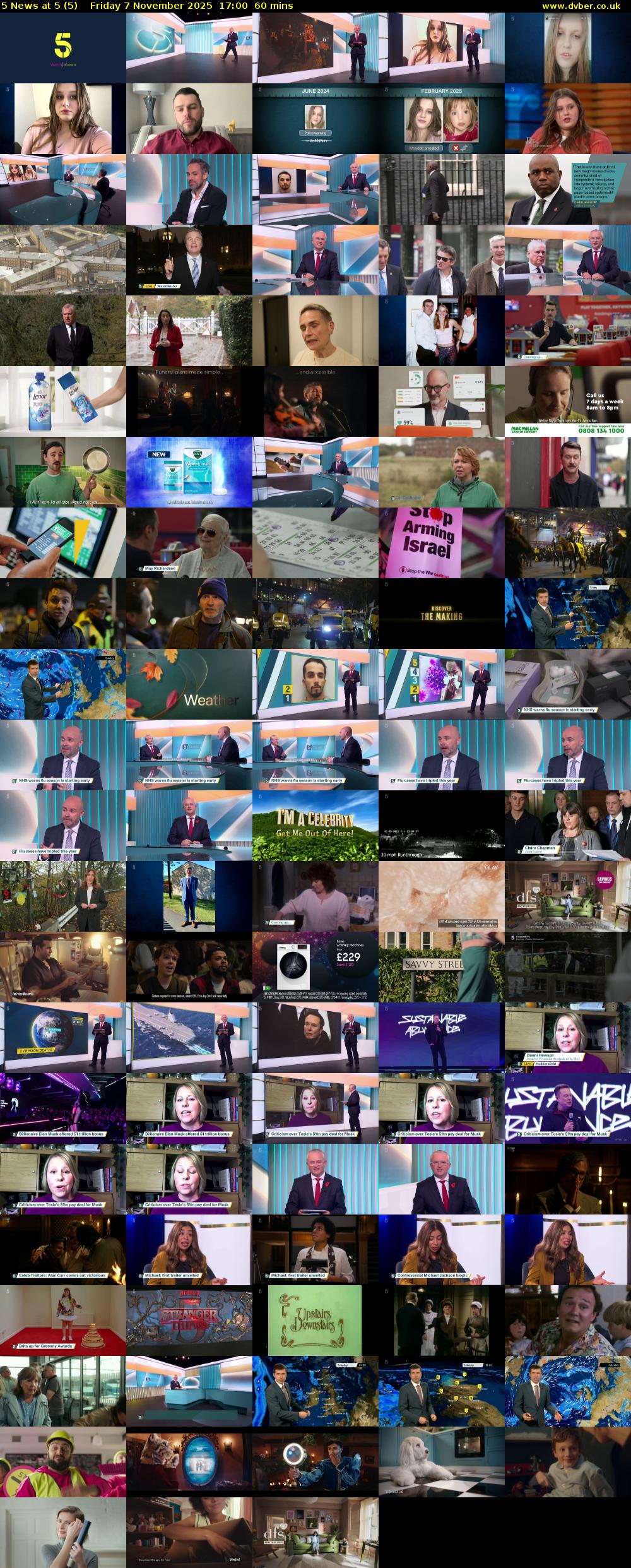 5 News at 5 (5) Friday 7 November 2025 17:00 - 18:00