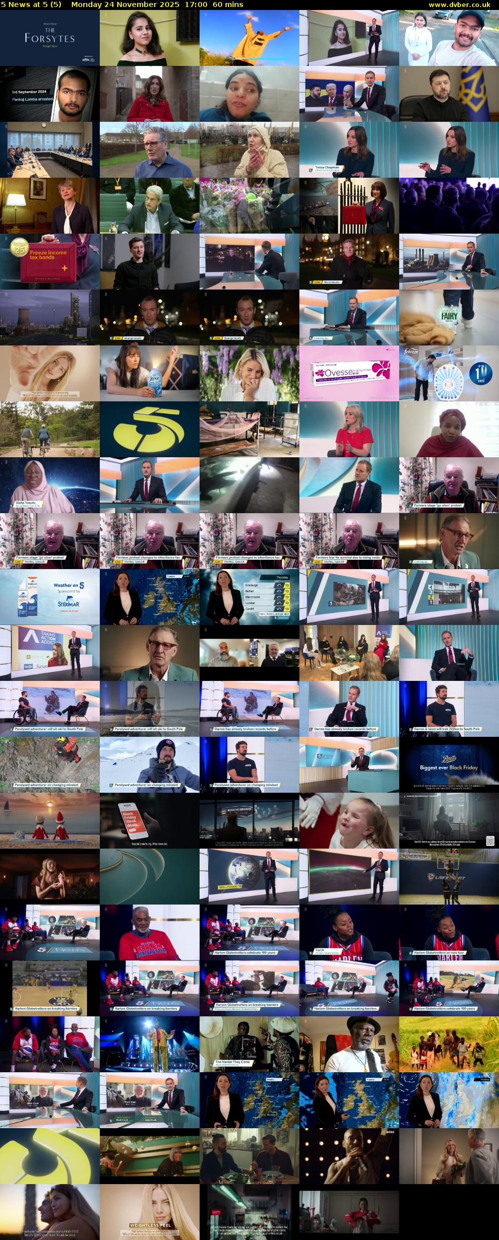 5 News at 5 (5) Monday 24 November 2025 17:00 - 18:00