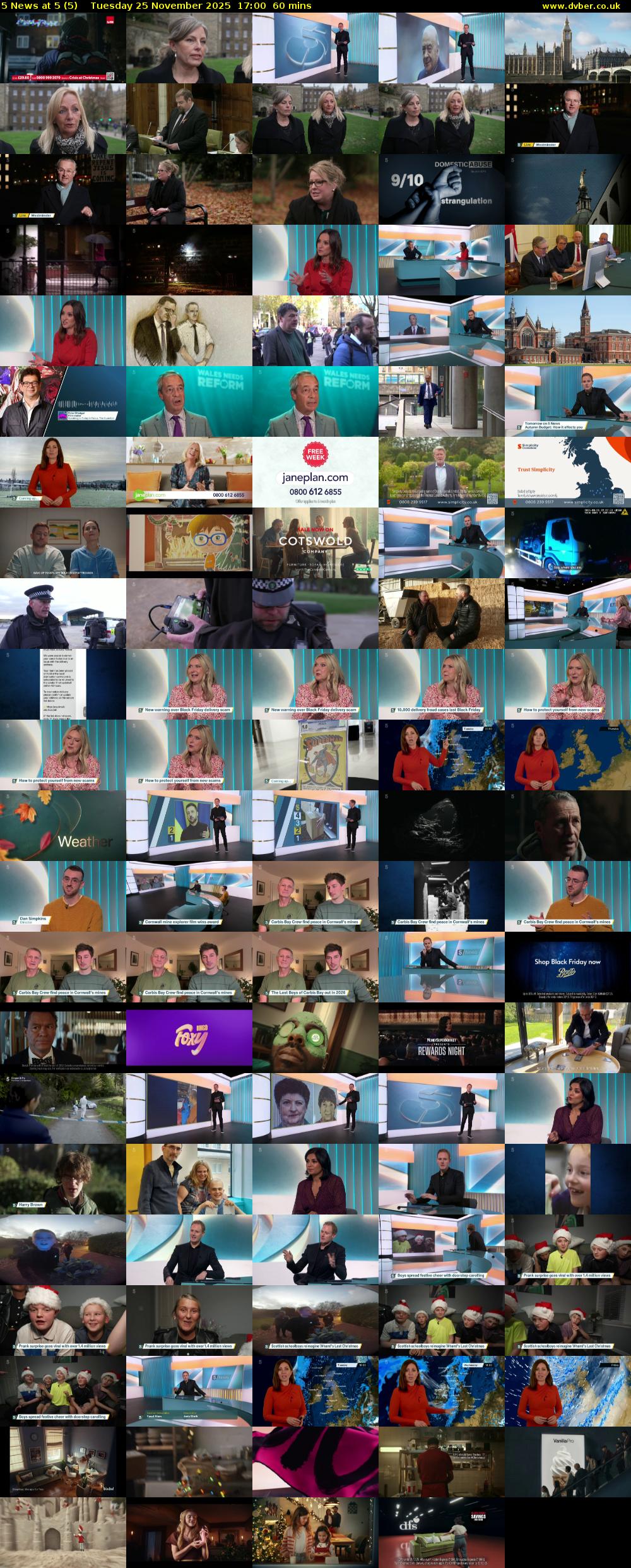 5 News at 5 (5) Tuesday 25 November 2025 17:00 - 18:00