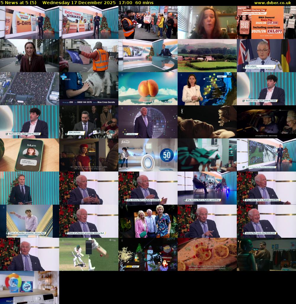 5 News at 5 (5) Wednesday 17 December 2025 17:00 - 18:00