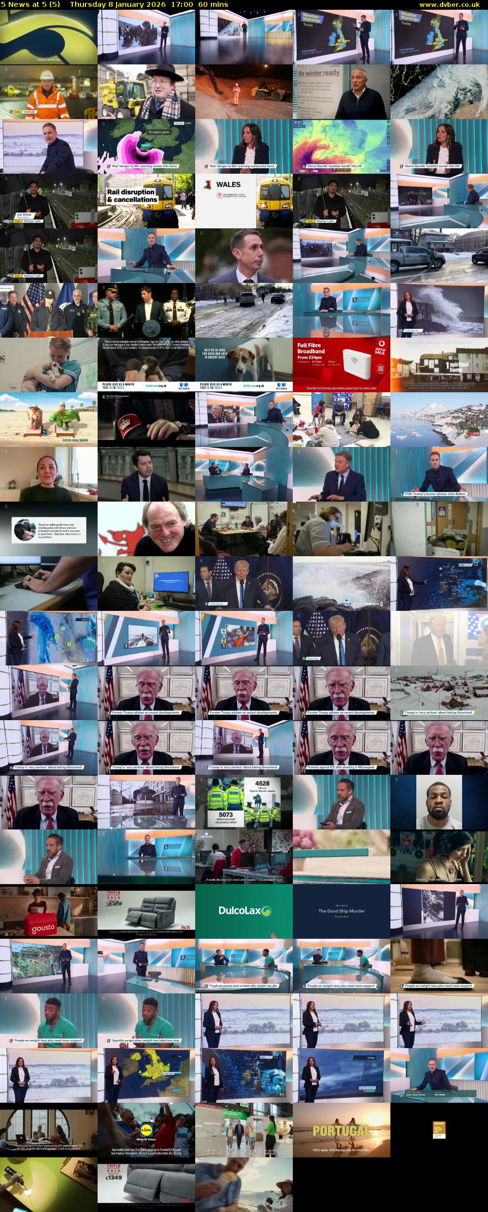 5 News at 5 (5) Thursday 8 January 2026 17:00 - 18:00