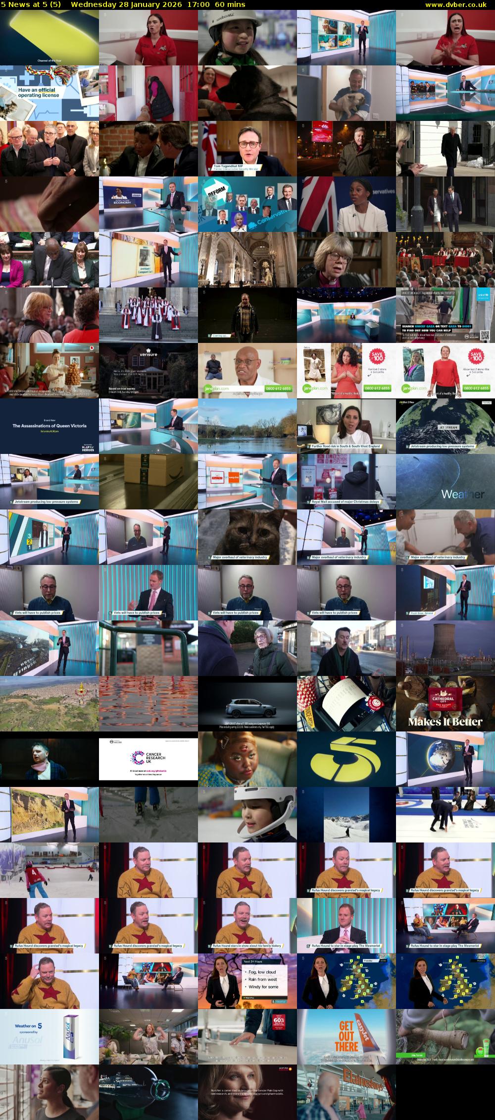 5 News at 5 (5) Wednesday 28 January 2026 17:00 - 18:00