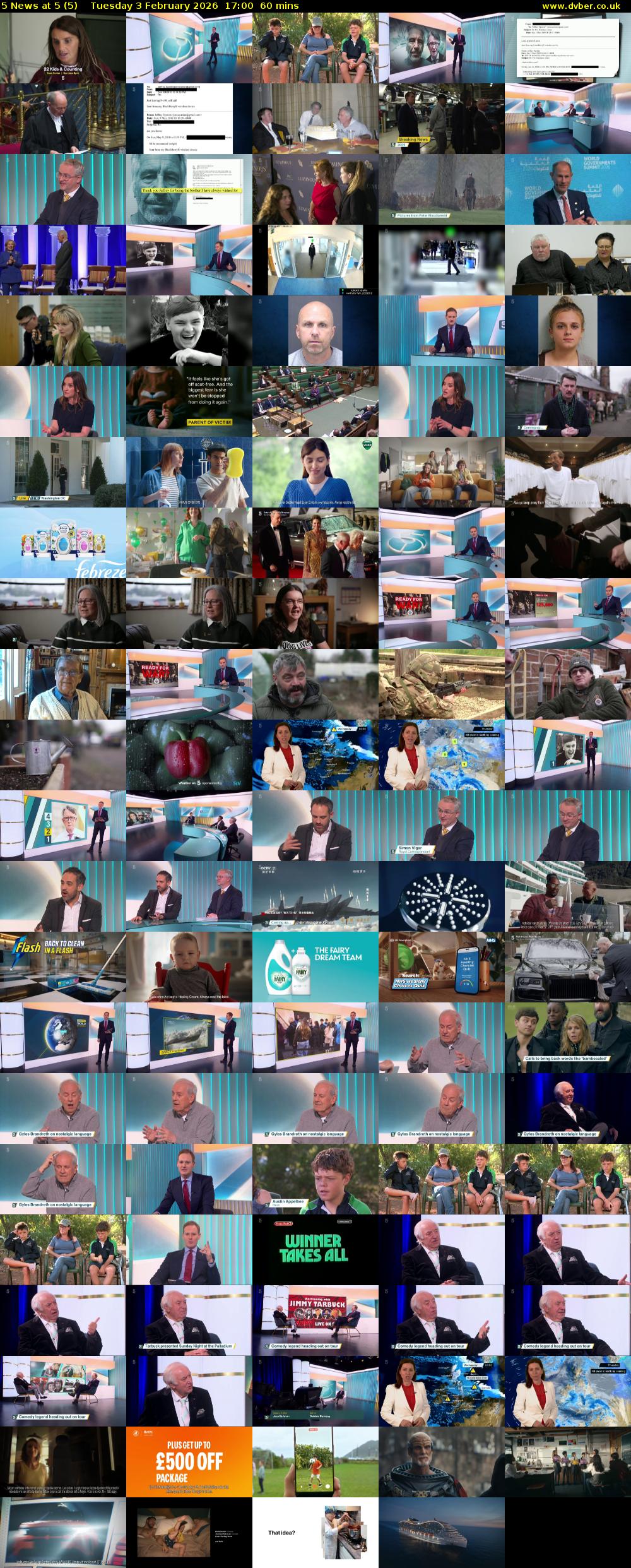 5 News at 5 (5) Tuesday 3 February 2026 17:00 - 18:00