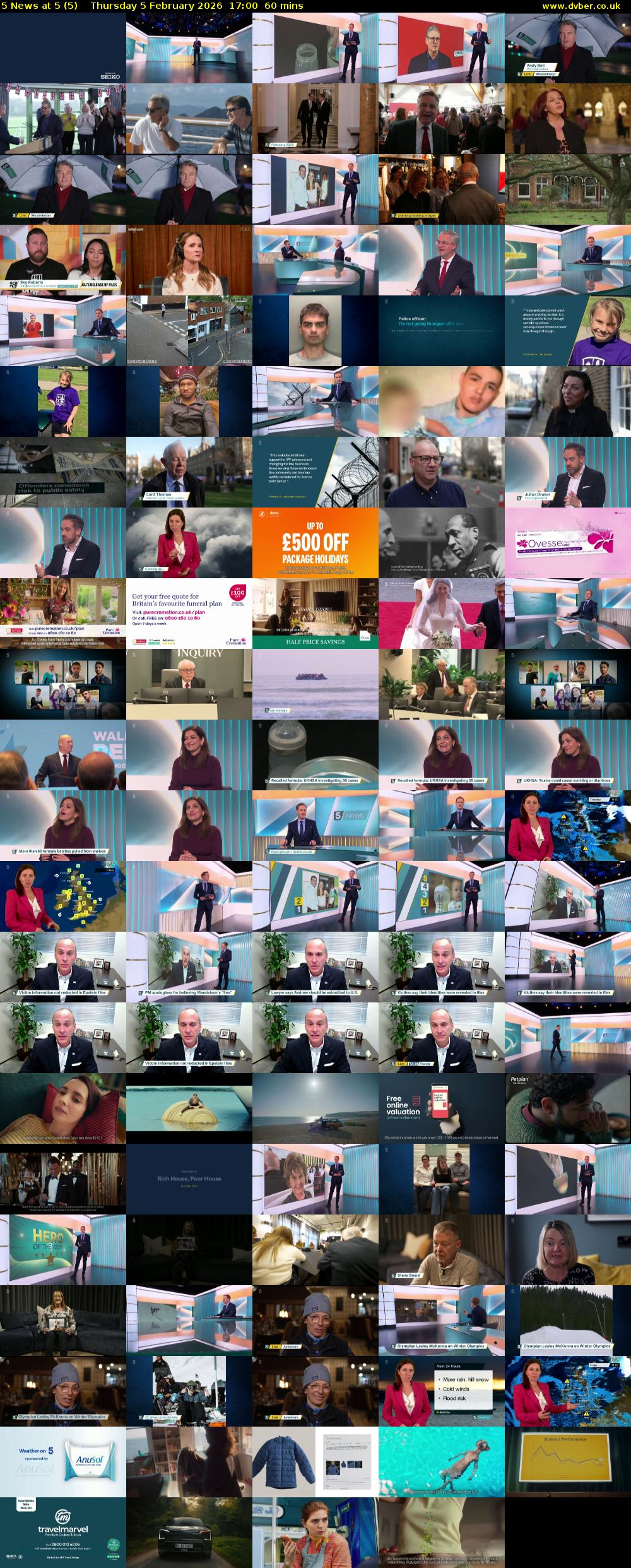 5 News at 5 (5) Thursday 5 February 2026 17:00 - 18:00