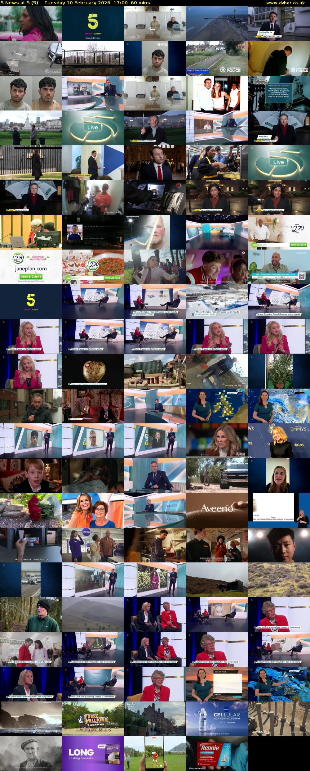 5 News at 5 (5) Tuesday 10 February 2026 17:00 - 18:00