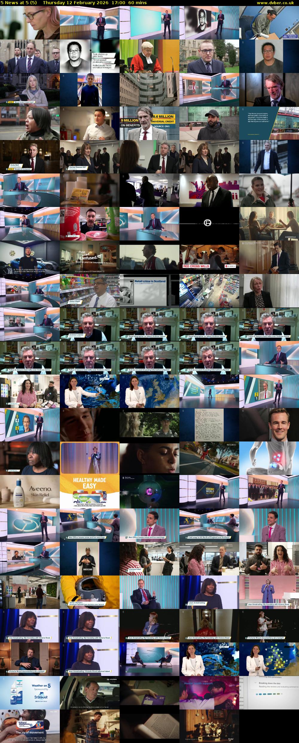 5 News at 5 (5) Thursday 12 February 2026 17:00 - 18:00