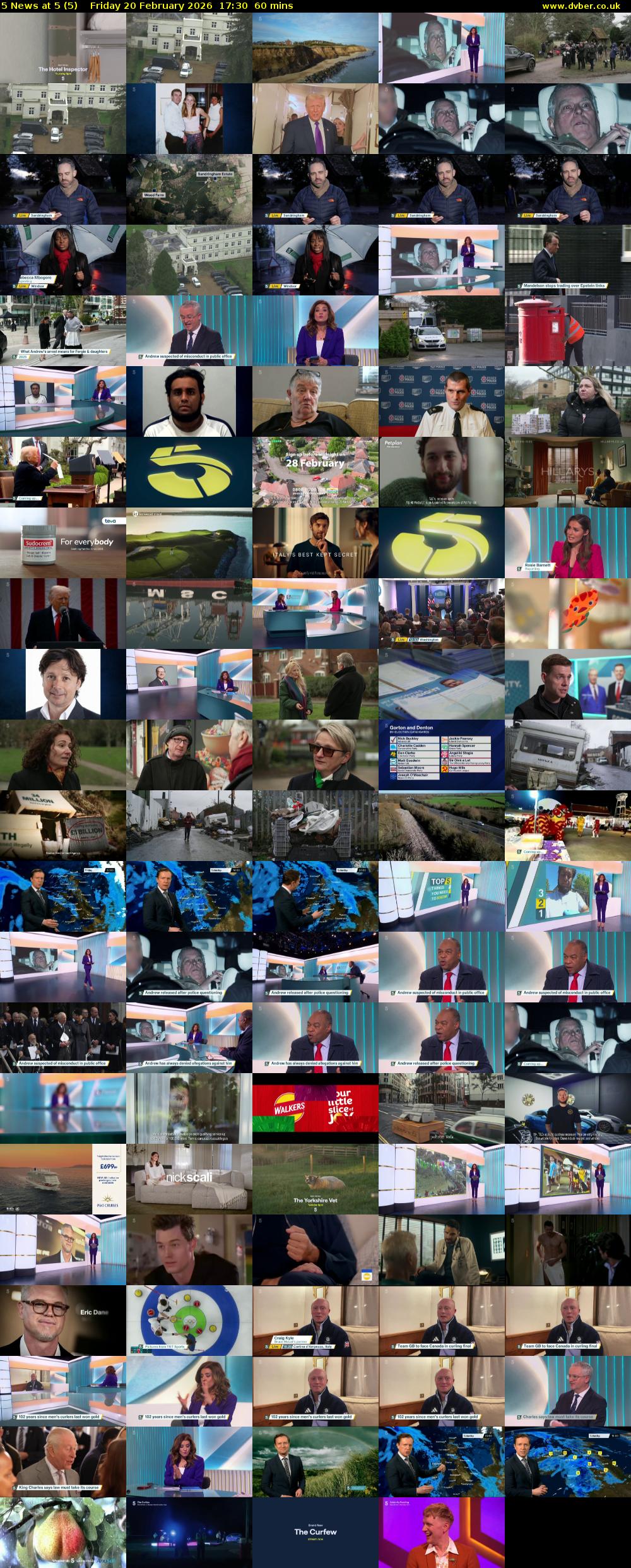 5 News at 5 (5) Friday 20 February 2026 17:30 - 18:30