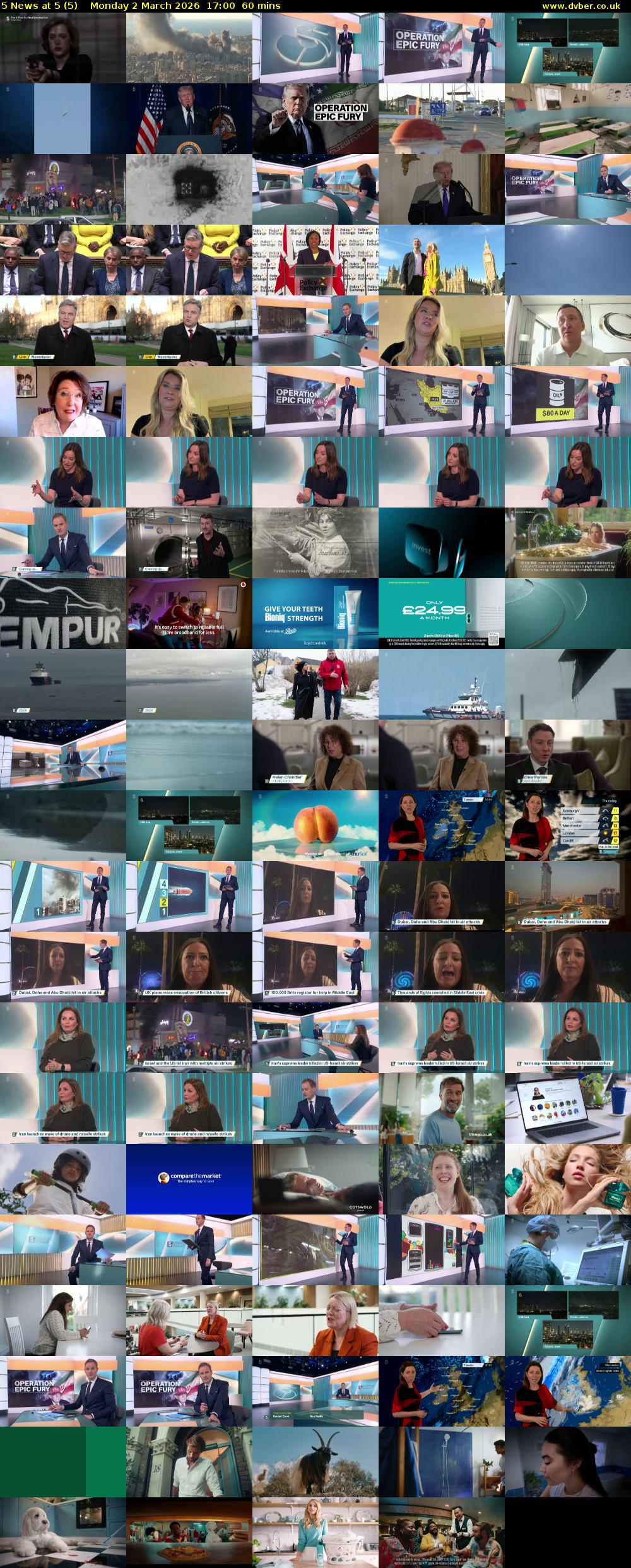 5 News at 5 (5) Monday 2 March 2026 17:00 - 18:00