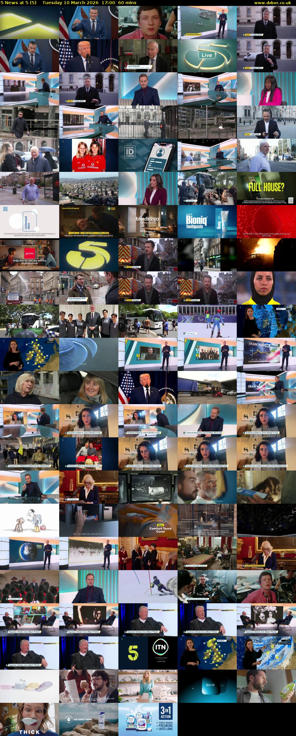 5 News at 5 (5) Tuesday 10 March 2026 17:00 - 18:00