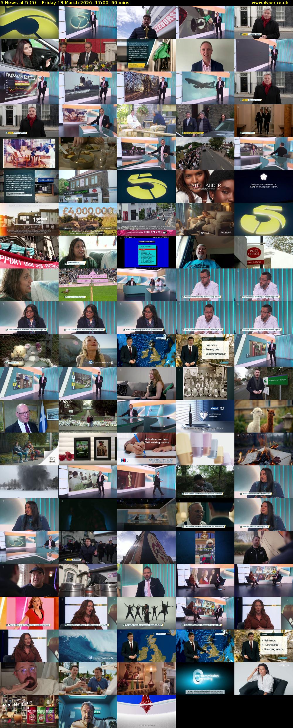 5 News at 5 (5) Friday 13 March 2026 17:00 - 18:00