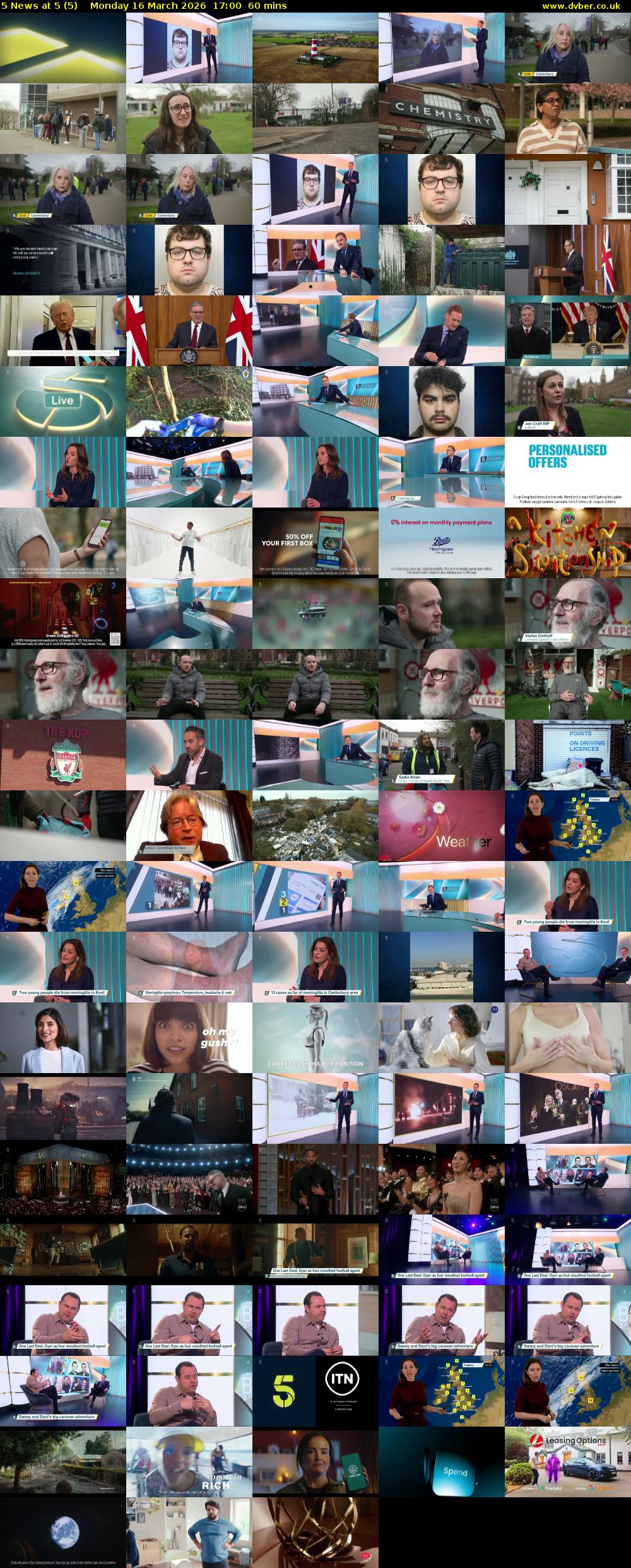 5 News at 5 (5) Monday 16 March 2026 17:00 - 18:00