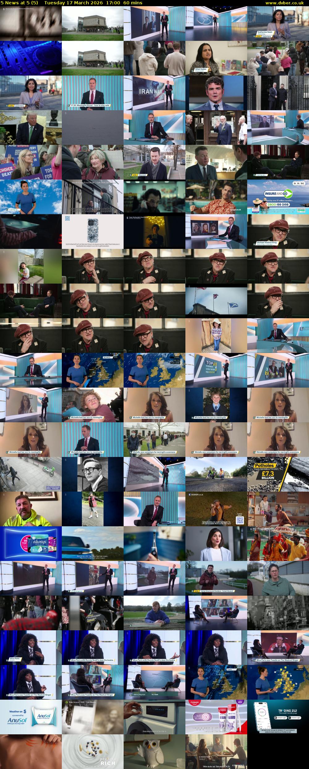 5 News at 5 (5) Tuesday 17 March 2026 17:00 - 18:00