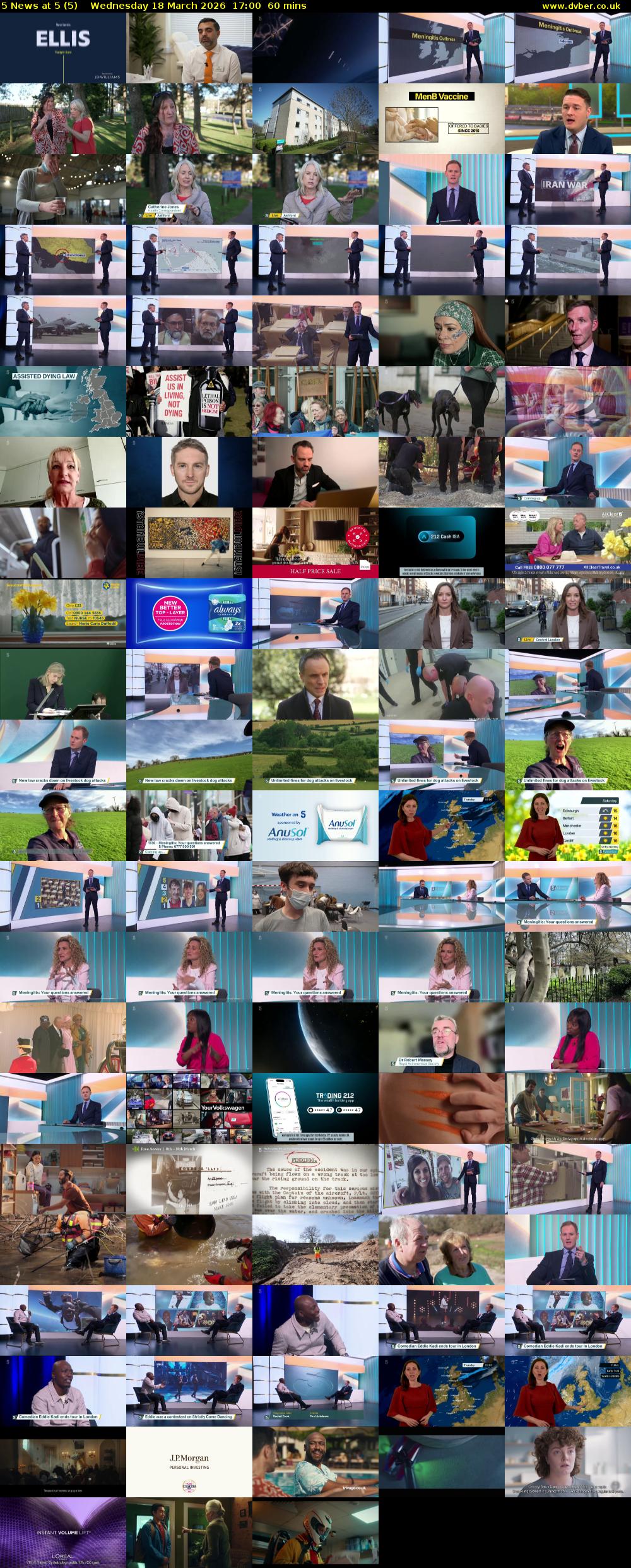 5 News at 5 (5) Wednesday 18 March 2026 17:00 - 18:00