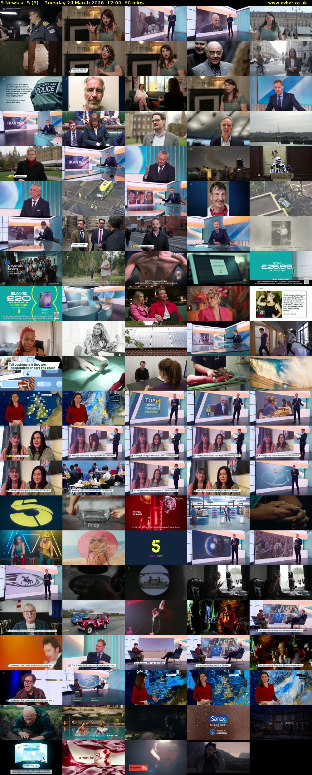 5 News at 5 (5) Tuesday 24 March 2026 17:00 - 18:00