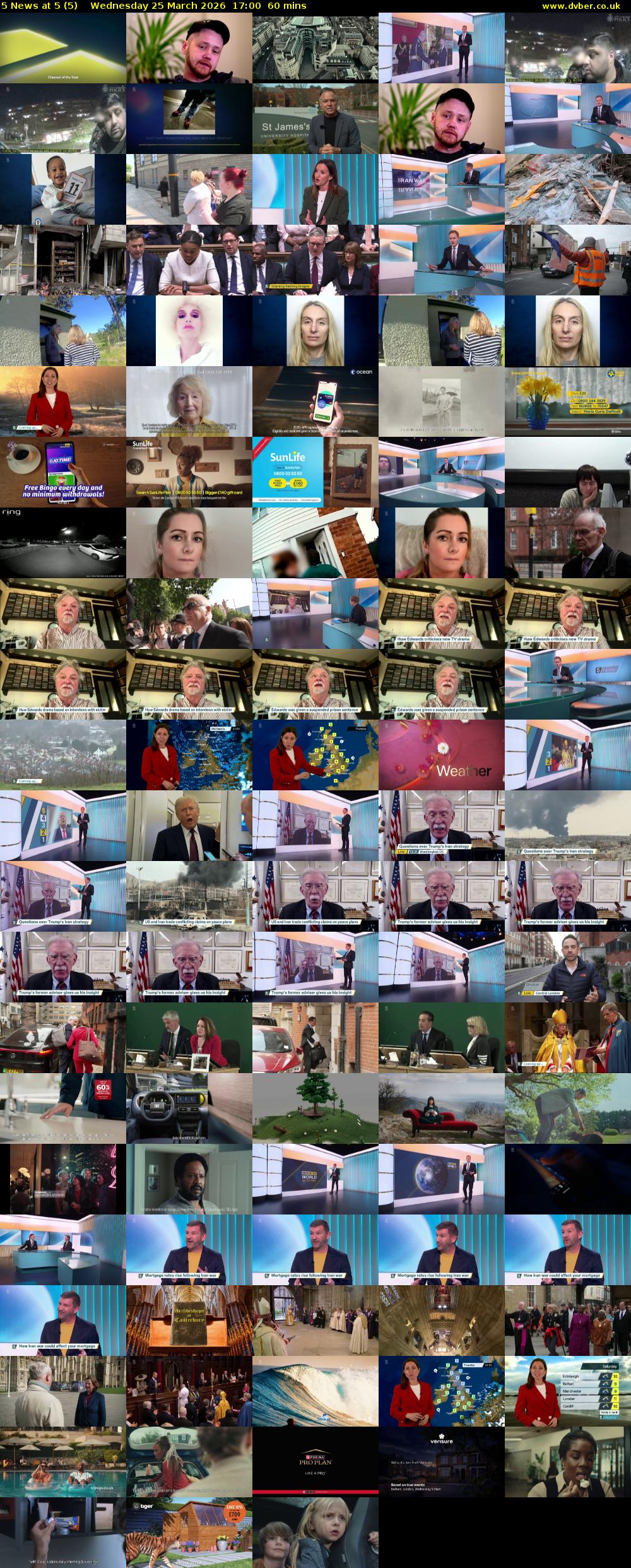 5 News at 5 (5) Wednesday 25 March 2026 17:00 - 18:00