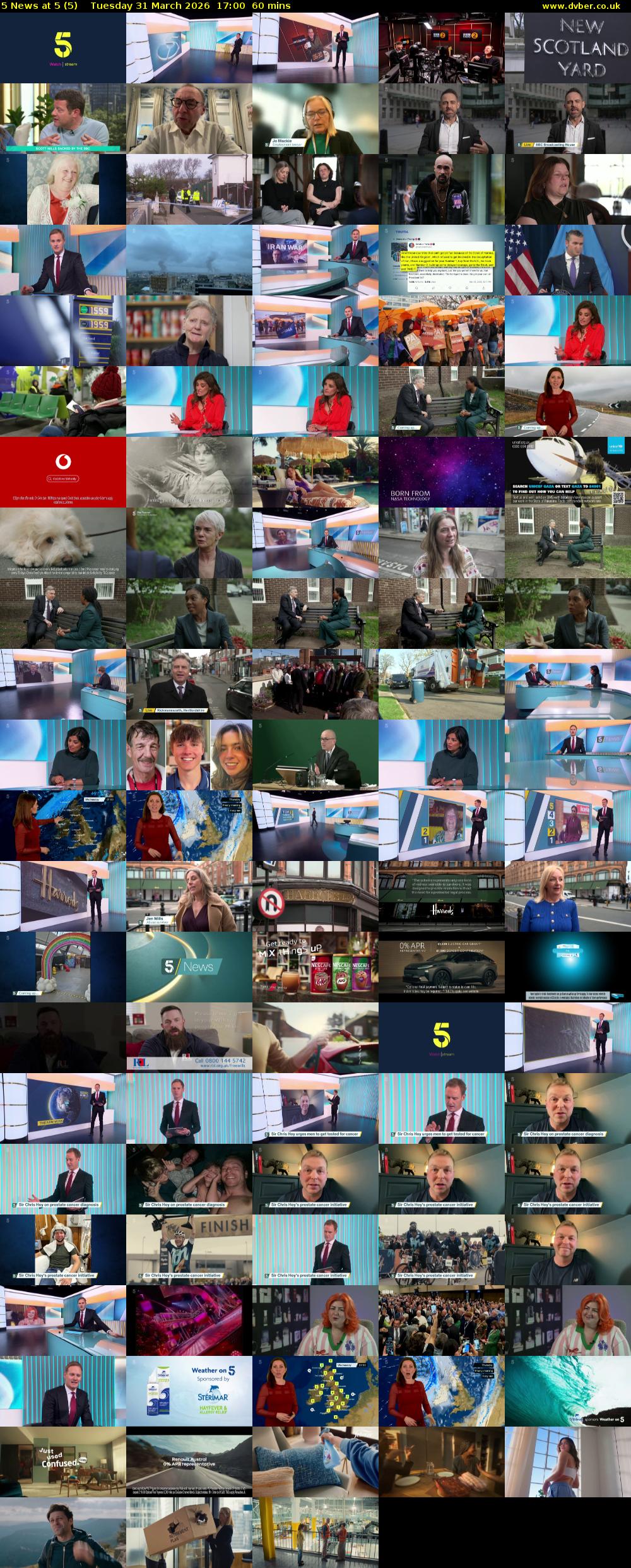 5 News at 5 (5) Tuesday 31 March 2026 17:00 - 18:00