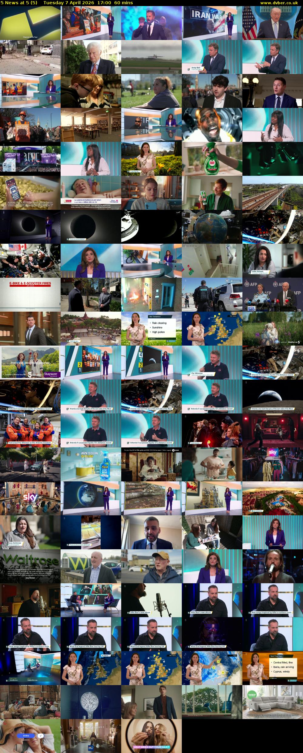 5 News at 5 (5) Tuesday 7 April 2026 17:00 - 18:00