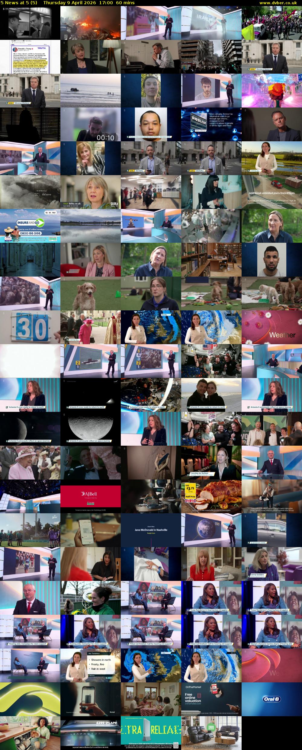 5 News at 5 (5) Thursday 9 April 2026 17:00 - 18:00