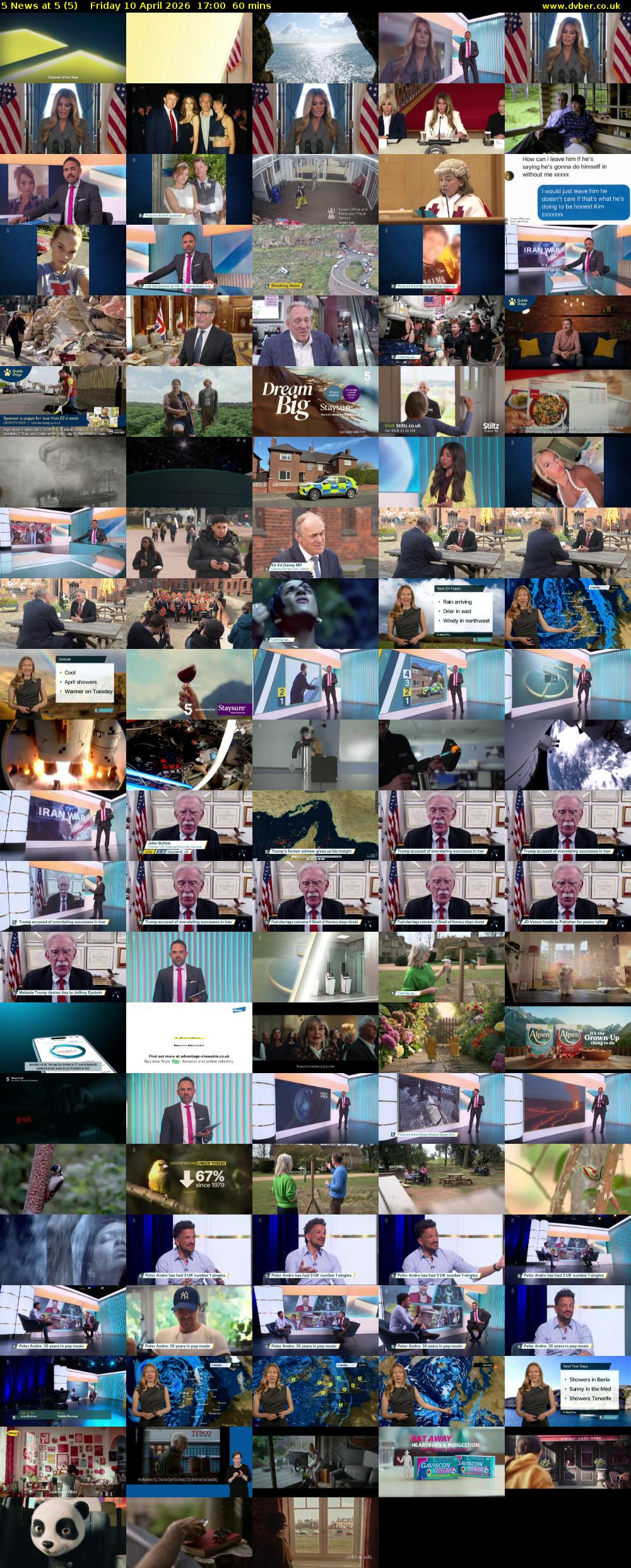 5 News at 5 (5) Friday 10 April 2026 17:00 - 18:00