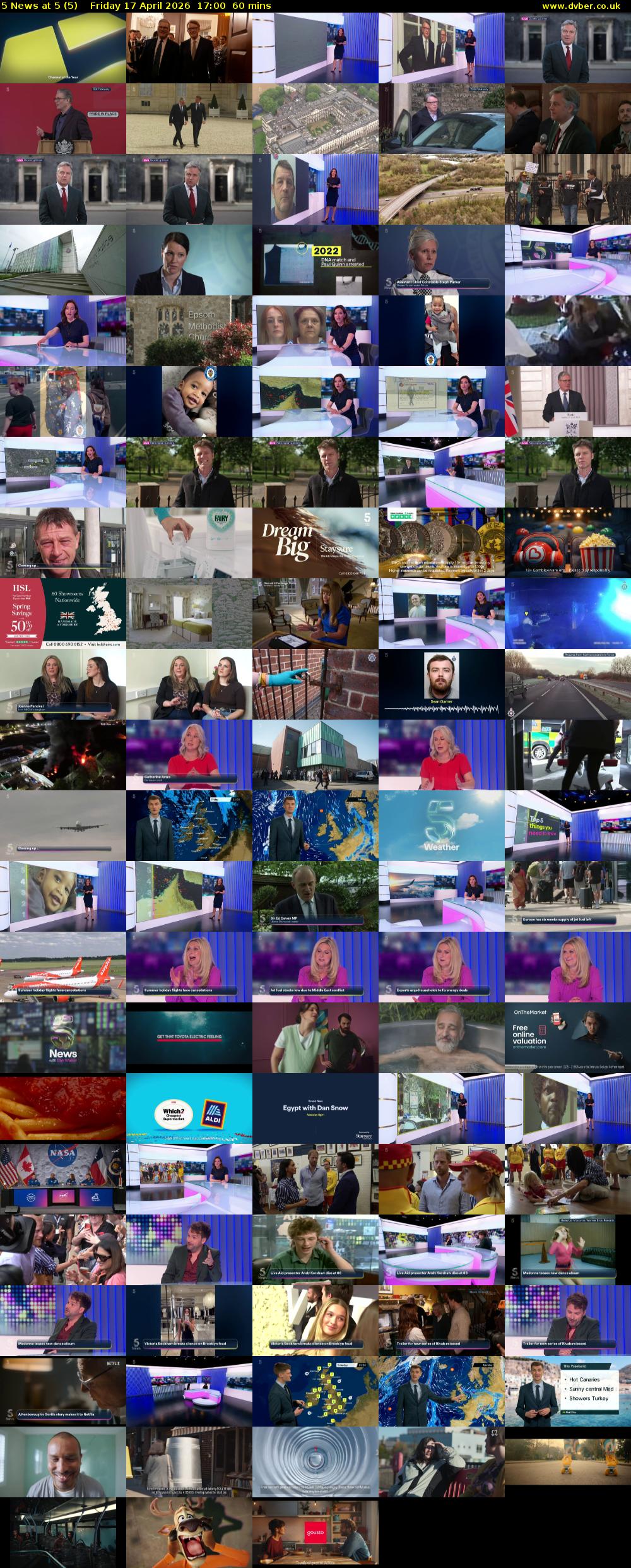 5 News at 5 (5) Friday 17 April 2026 17:00 - 18:00