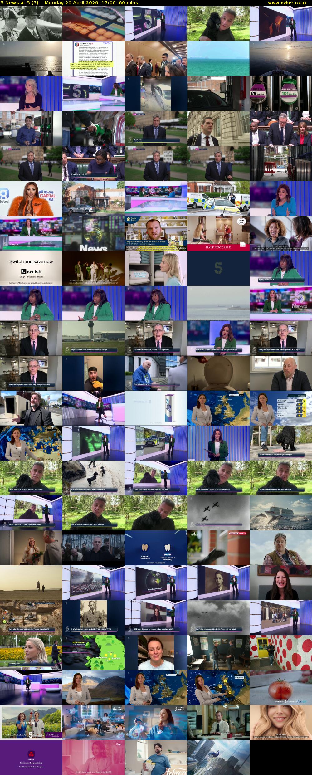 5 News at 5 (5) Monday 20 April 2026 17:00 - 18:00