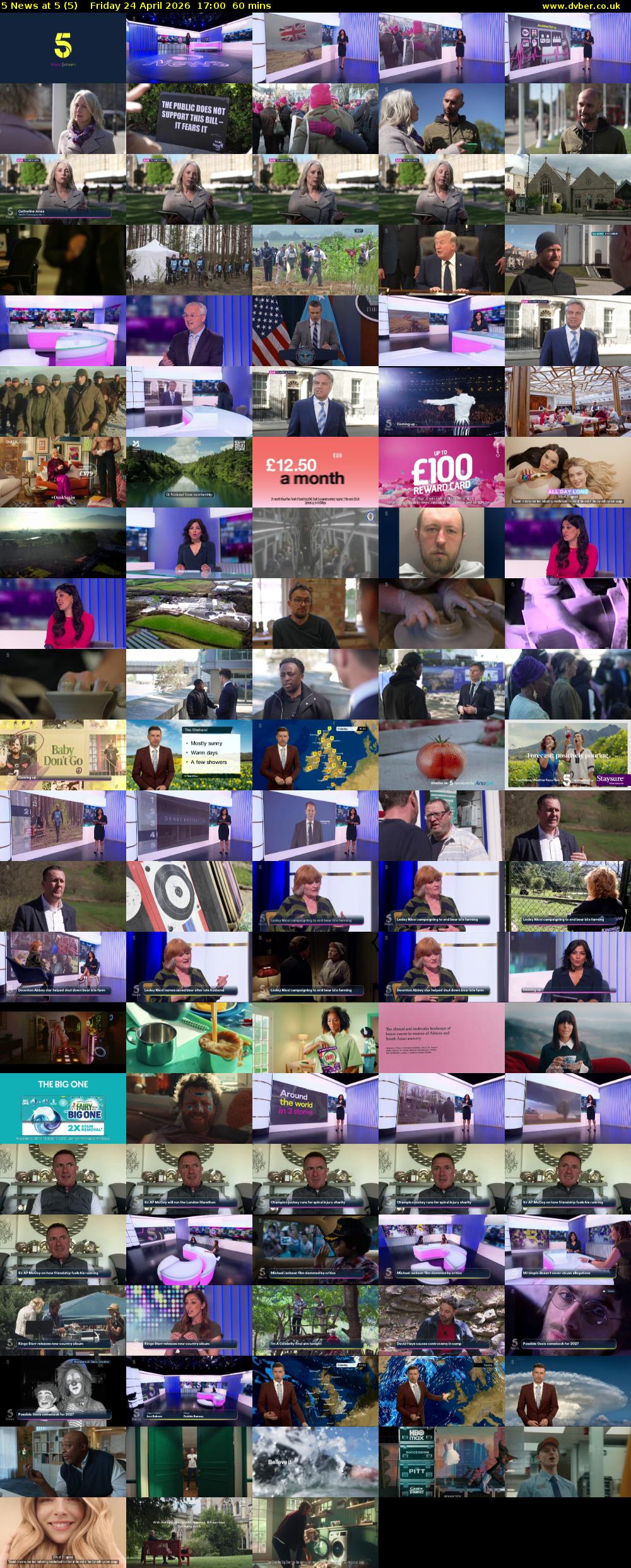 5 News at 5 (5) Friday 24 April 2026 17:00 - 18:00