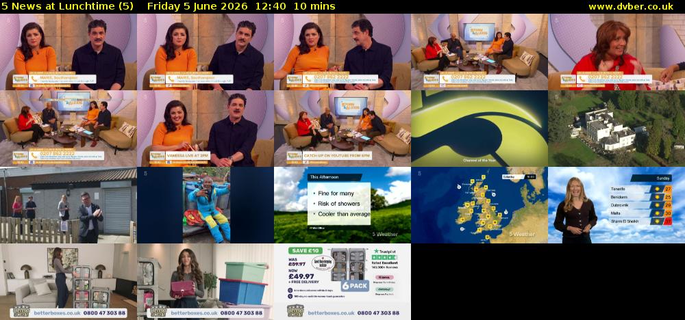 5 News at Lunchtime (5) Friday 5 June 2026 12:40 - 12:50