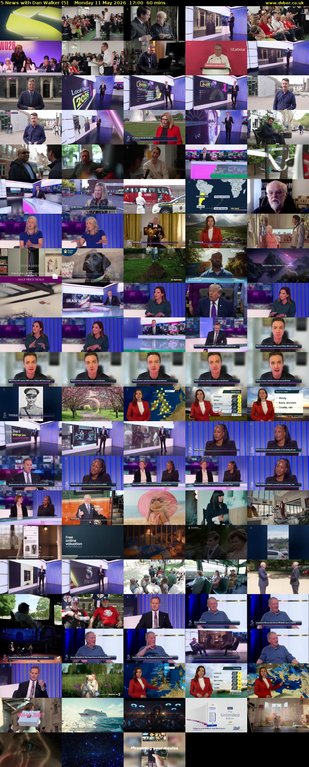 5 News with Dan Walker (5) Monday 11 May 2026 17:00 - 18:00