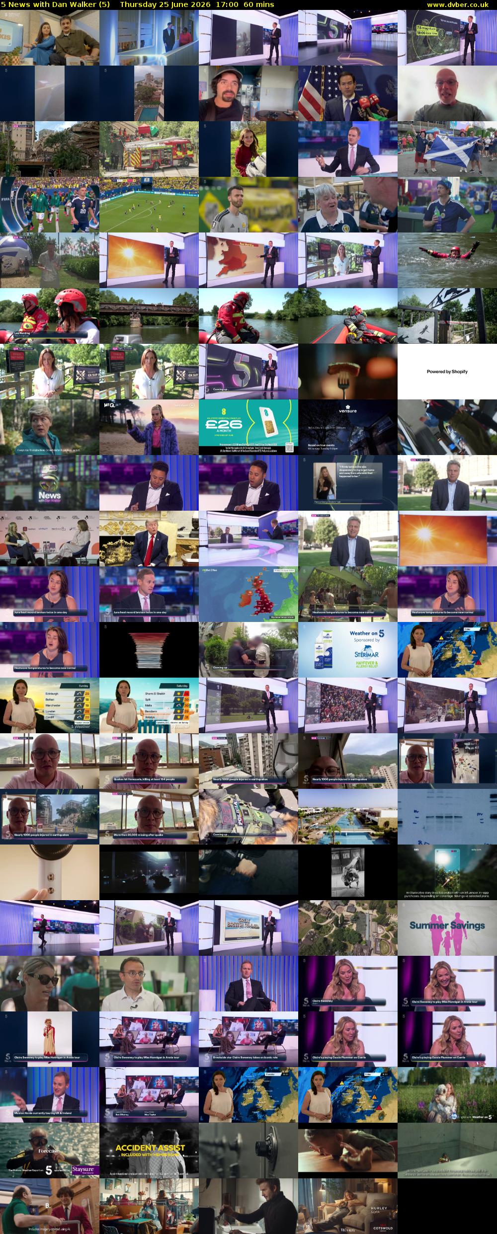 5 News with Dan Walker (5) Thursday 25 June 2026 17:00 - 18:00