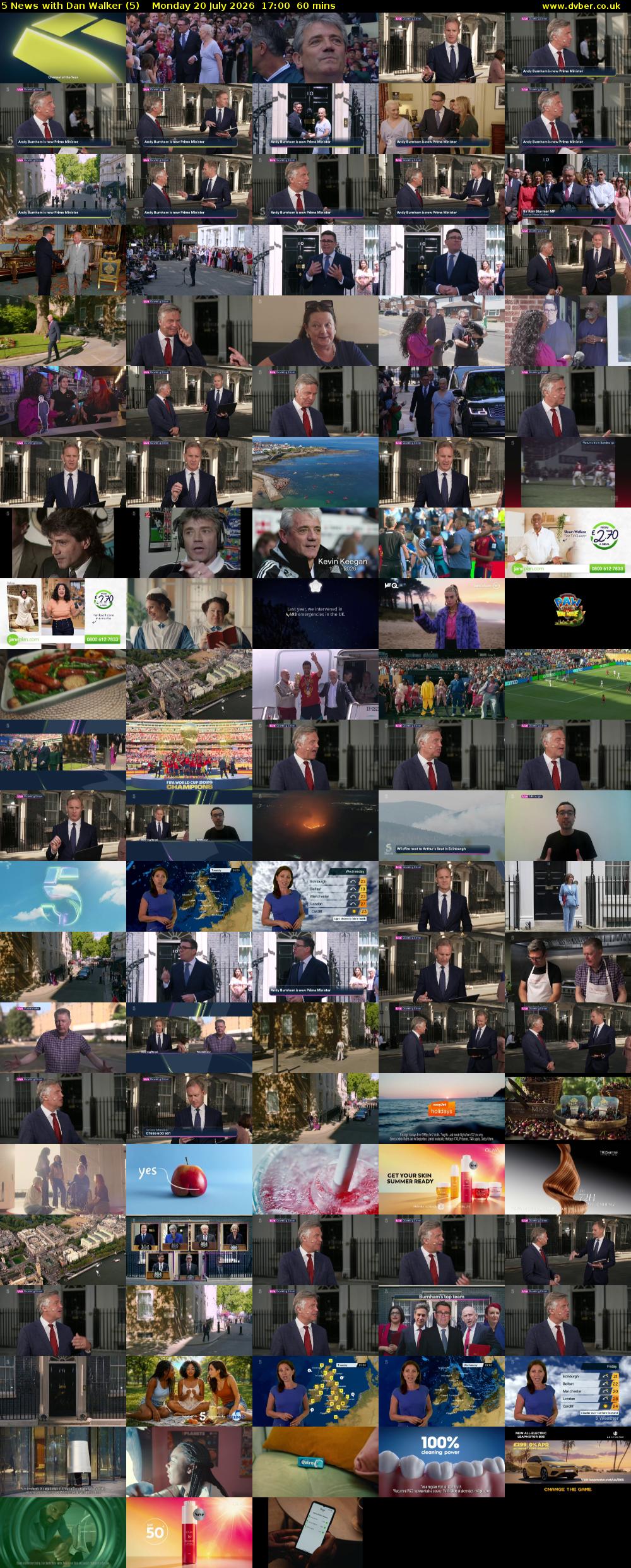 5 News with Dan Walker (5) Monday 20 July 2026 17:00 - 18:00