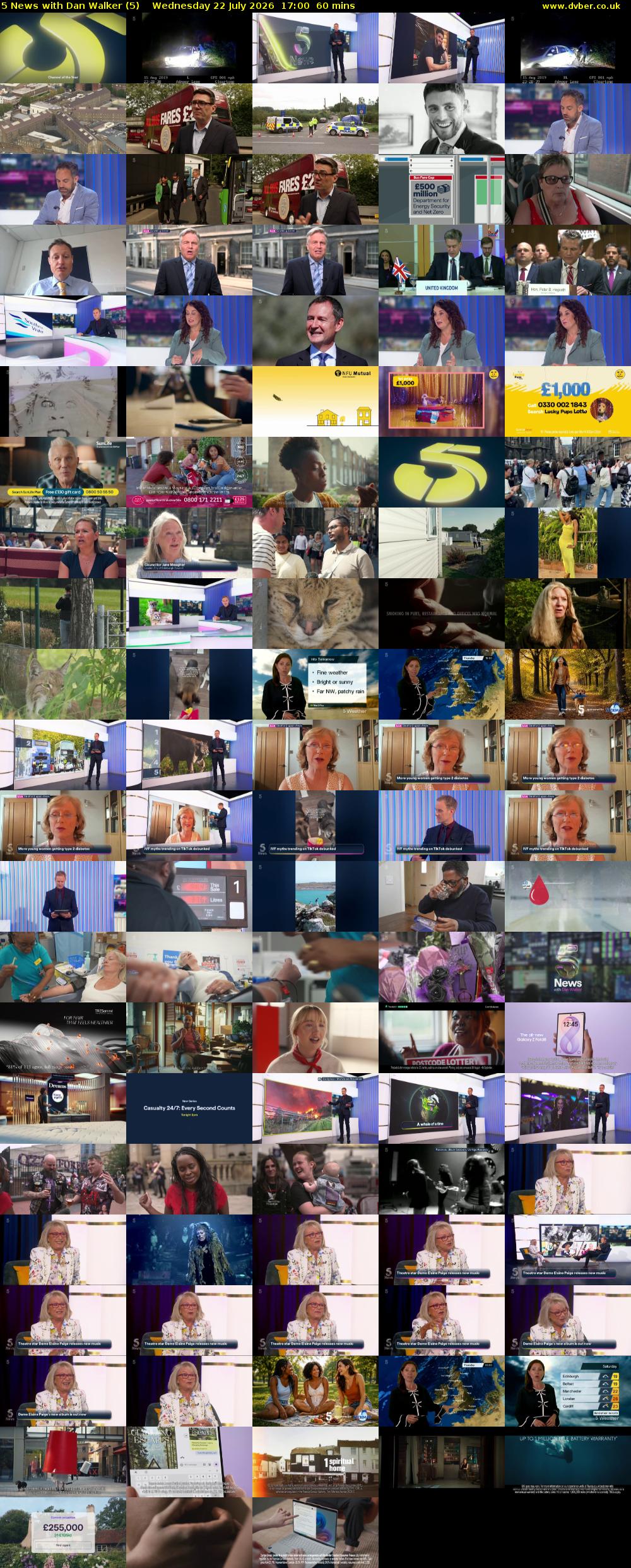 5 News with Dan Walker (5) Wednesday 22 July 2026 17:00 - 18:00