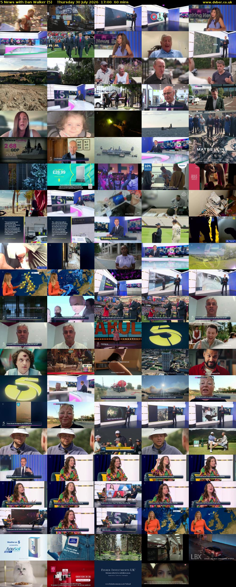 5 News with Dan Walker (5) Thursday 30 July 2026 17:00 - 18:00