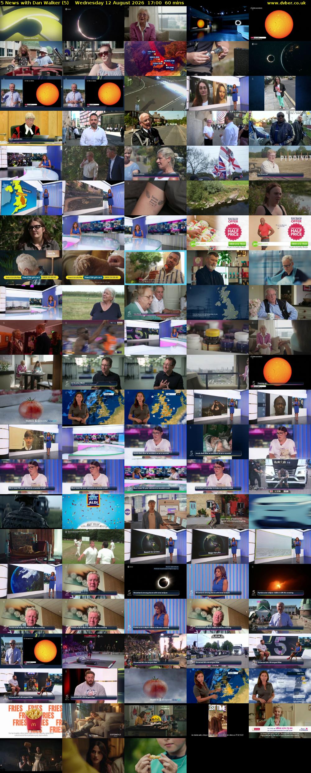 5 News with Dan Walker (5) Wednesday 12 August 2026 17:00 - 18:00